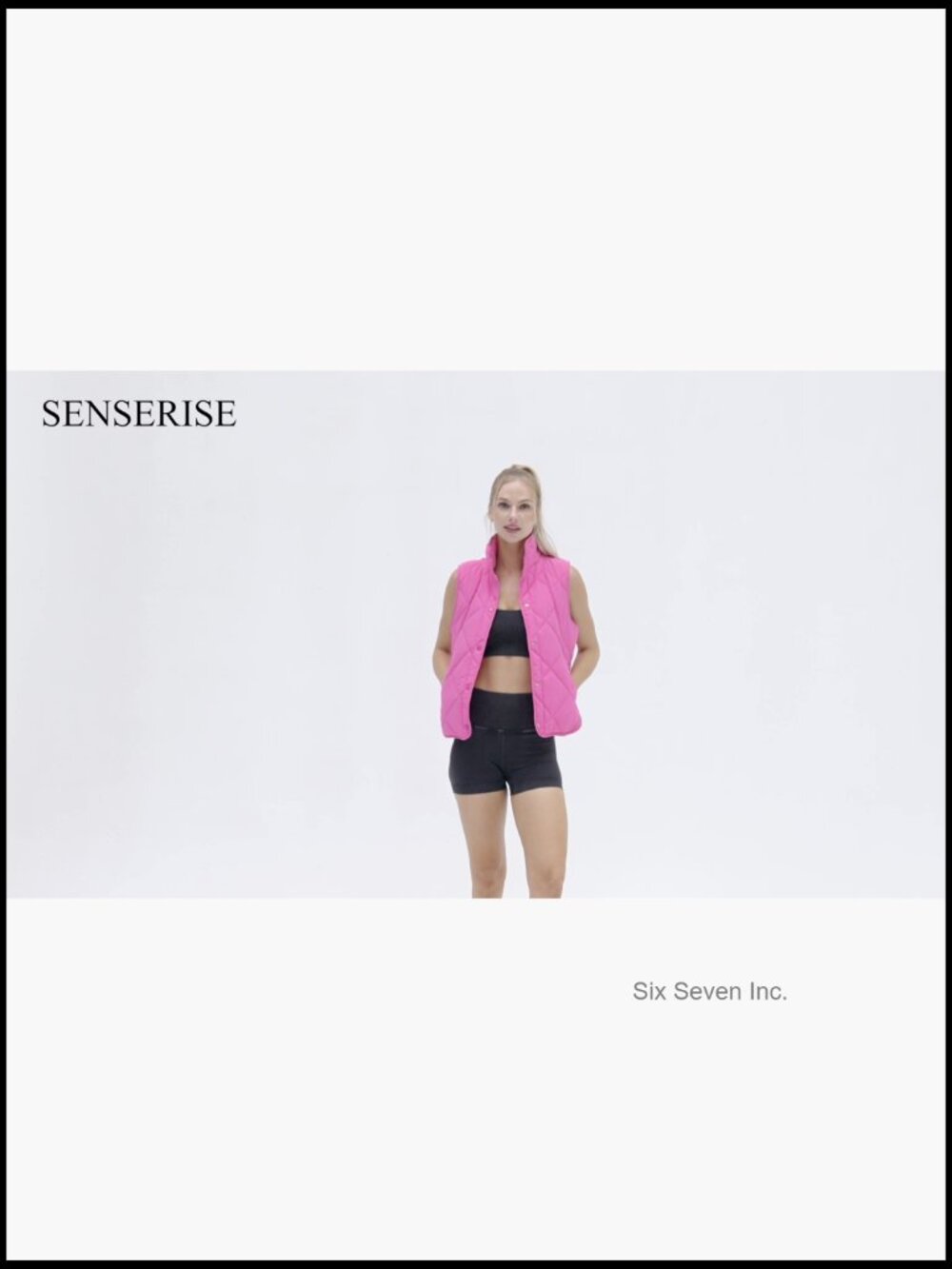 Lightweight Quilted Puffer Vest with Stand Collar, Sleeveless, Loose Fit - Picture 7 of 7